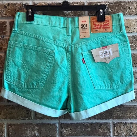 TEAL 🐢💙 Levis 501 shorts - Picture 4 of 5